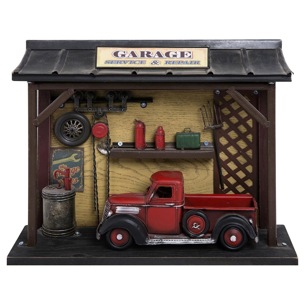 VGO - Garage decorativo 26x34x12 cm metal