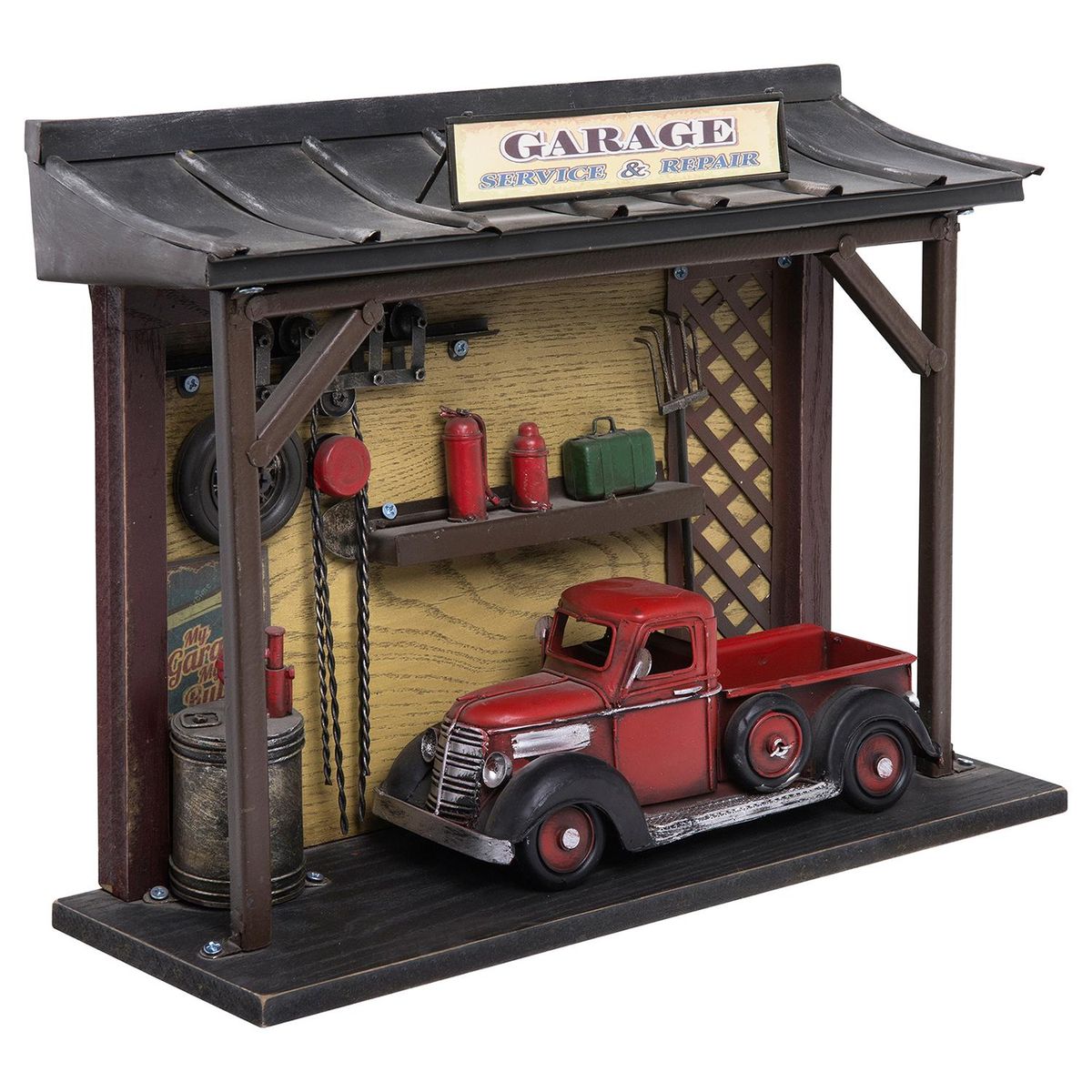 VGO - Garage decorativo 26x34x12 cm metal