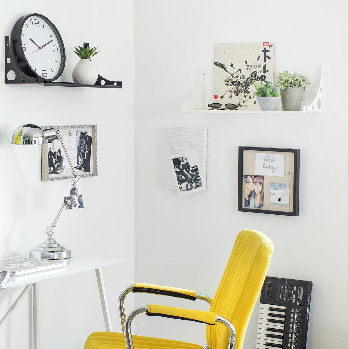 DUCASSE - Repisa Clic Mondri Metal 1 Nivel(es) 60x20x20 cm Blanco