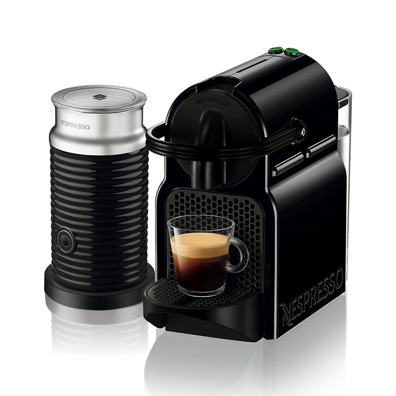 NESPRESSO - Cafetera Inissia y Espumador de Leche  1200 W Negro