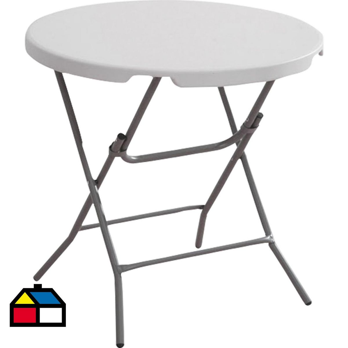 NORTHWEST - Mesa Plegable Redonda 81x73x103 cm Blanco