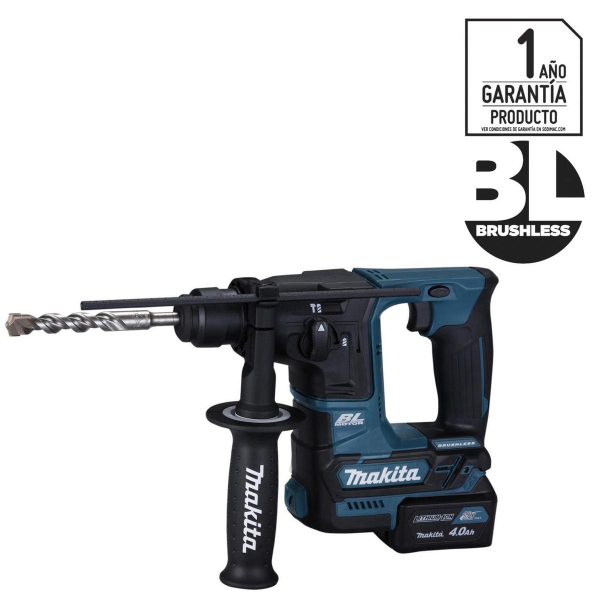 MAKITA - Rotomartillo inalámbrico 12V 1.1 J + 2 baterías