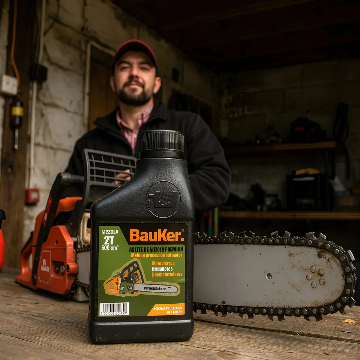 BAUKER - Aceite motor 2 tiempos - 500 ml