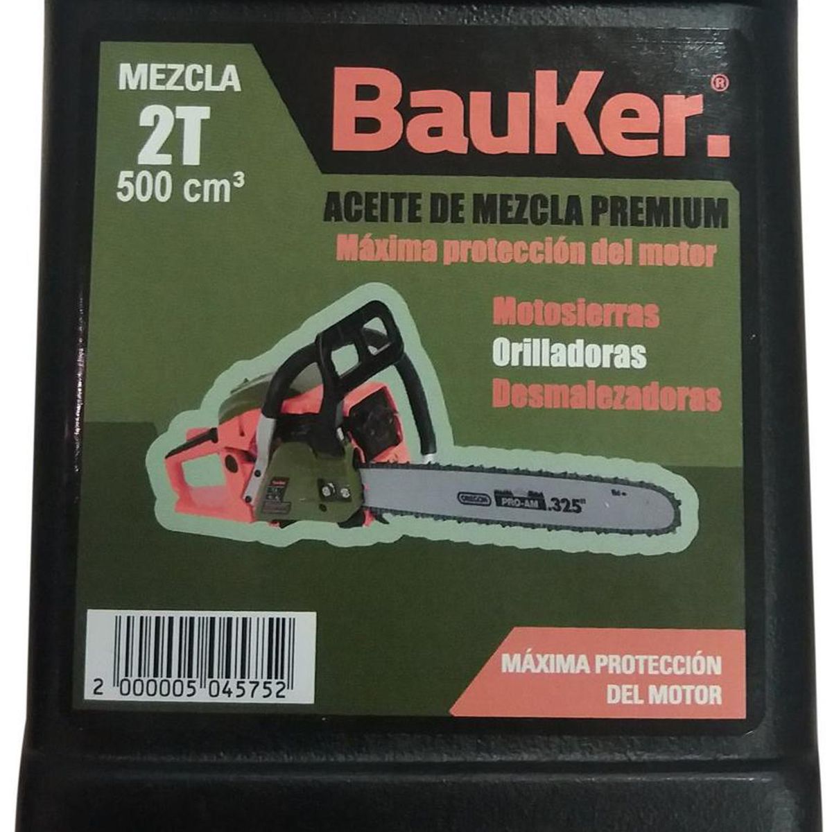 BAUKER - Aceite motor 2 tiempos - 500 ml