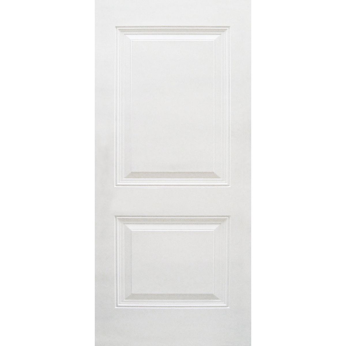 HOLZTEK - Puerta Exterior Fibra de vidrio 90x200 cm 2 paneles cuadrados Blanco