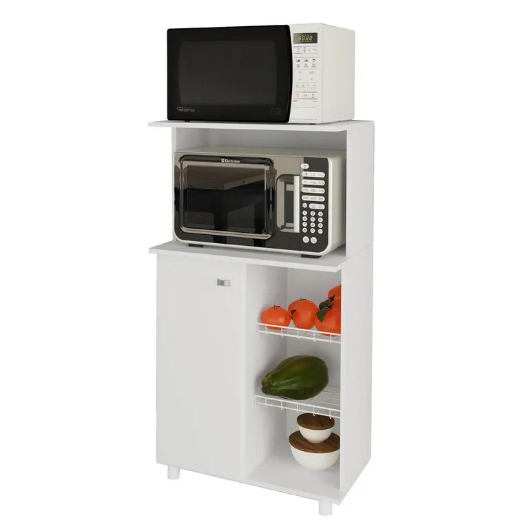 Mueble para microondas 61x41x116 cm Blanco espesor 15mm