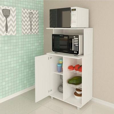 Imagen 2 del producto Mueble para microondas 61x41x116 cm Blanco espesor 15mm