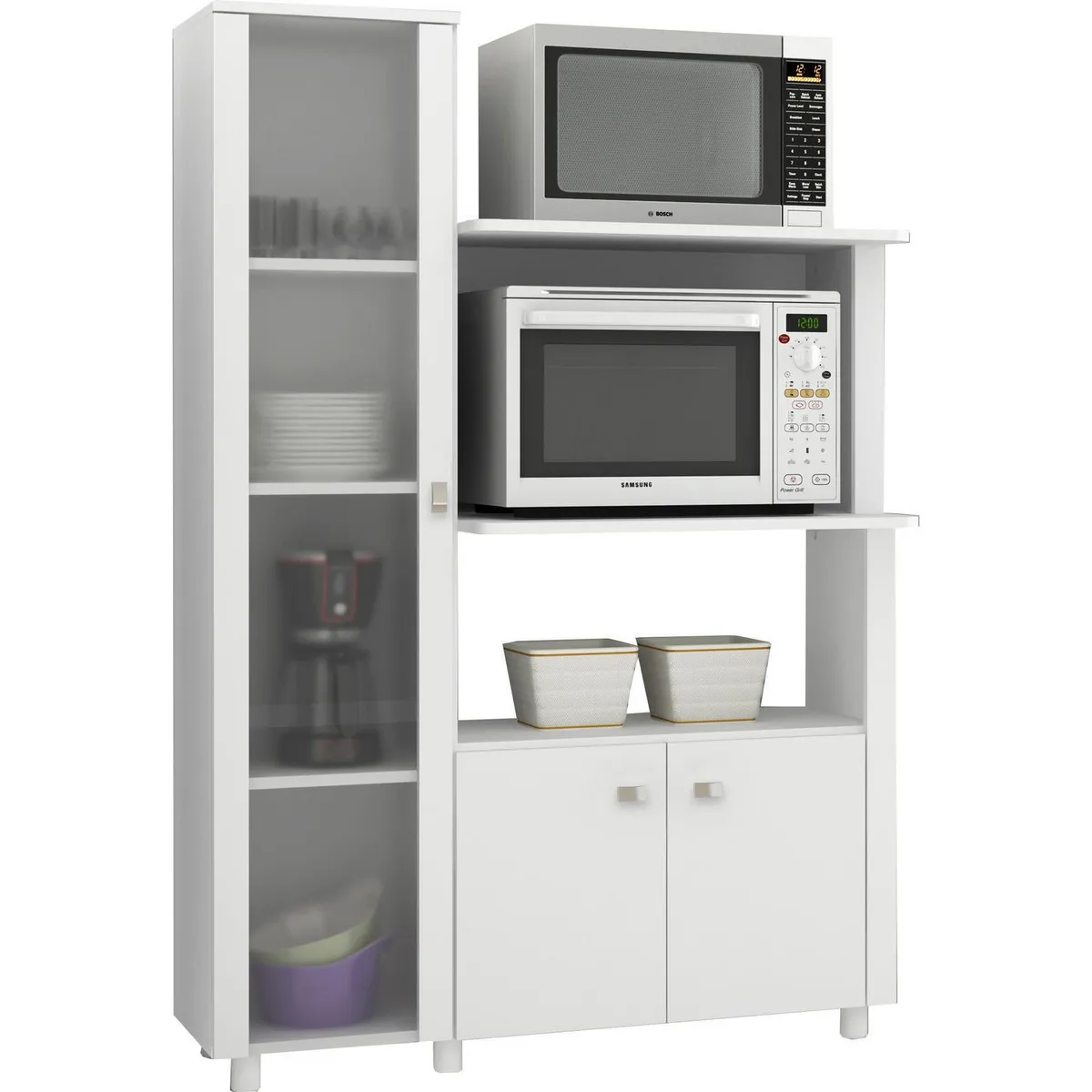 TECNOMOBILI - Mueble de cocina 96,2x41,8x142,5 cm Blanco espesor 15mm