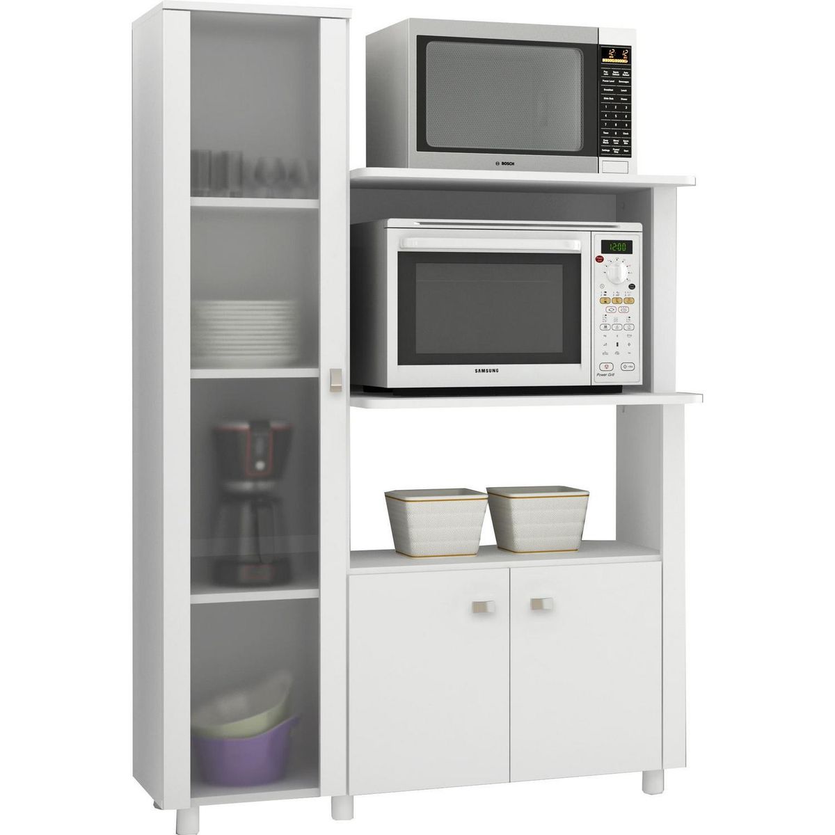 TECNOMOBILI - Mueble de cocina 96,2x41,8x142,5 cm Blanco espesor 15mm