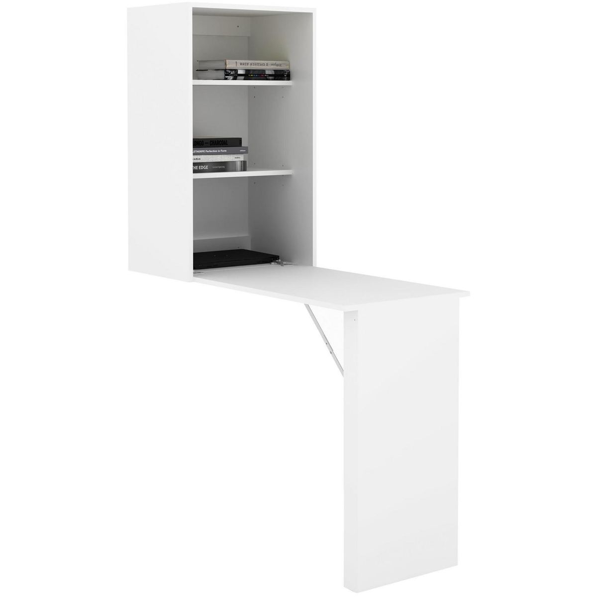 TECNOMOBILI - Escritorio pared 48x108x158 cm Blanco