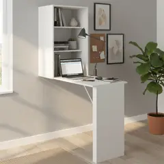 TECNOMOBILI - Escritorio pared 48x108x158 cm Blanco