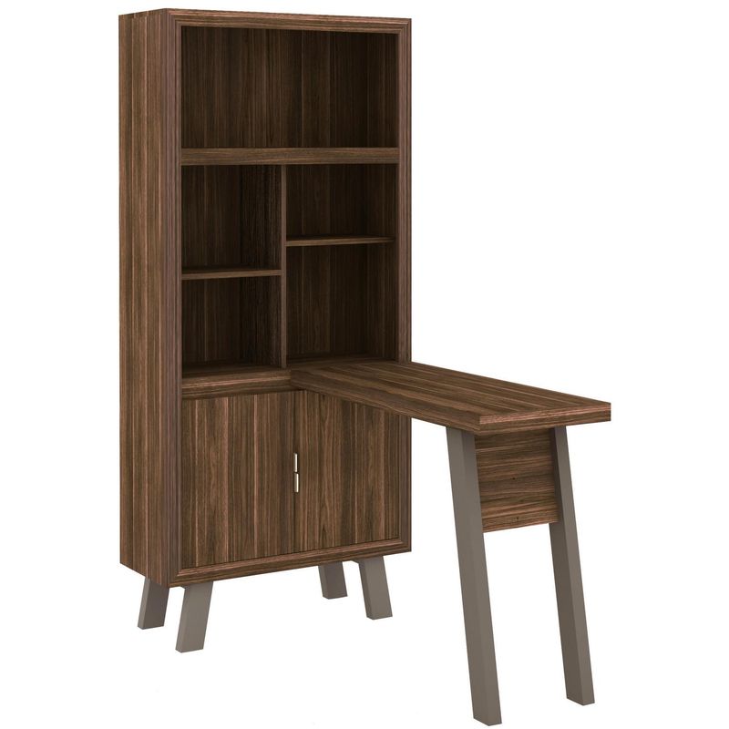 TECNOMOBILI - Escritorio estante 77,6x122x173,5 cm Nogal