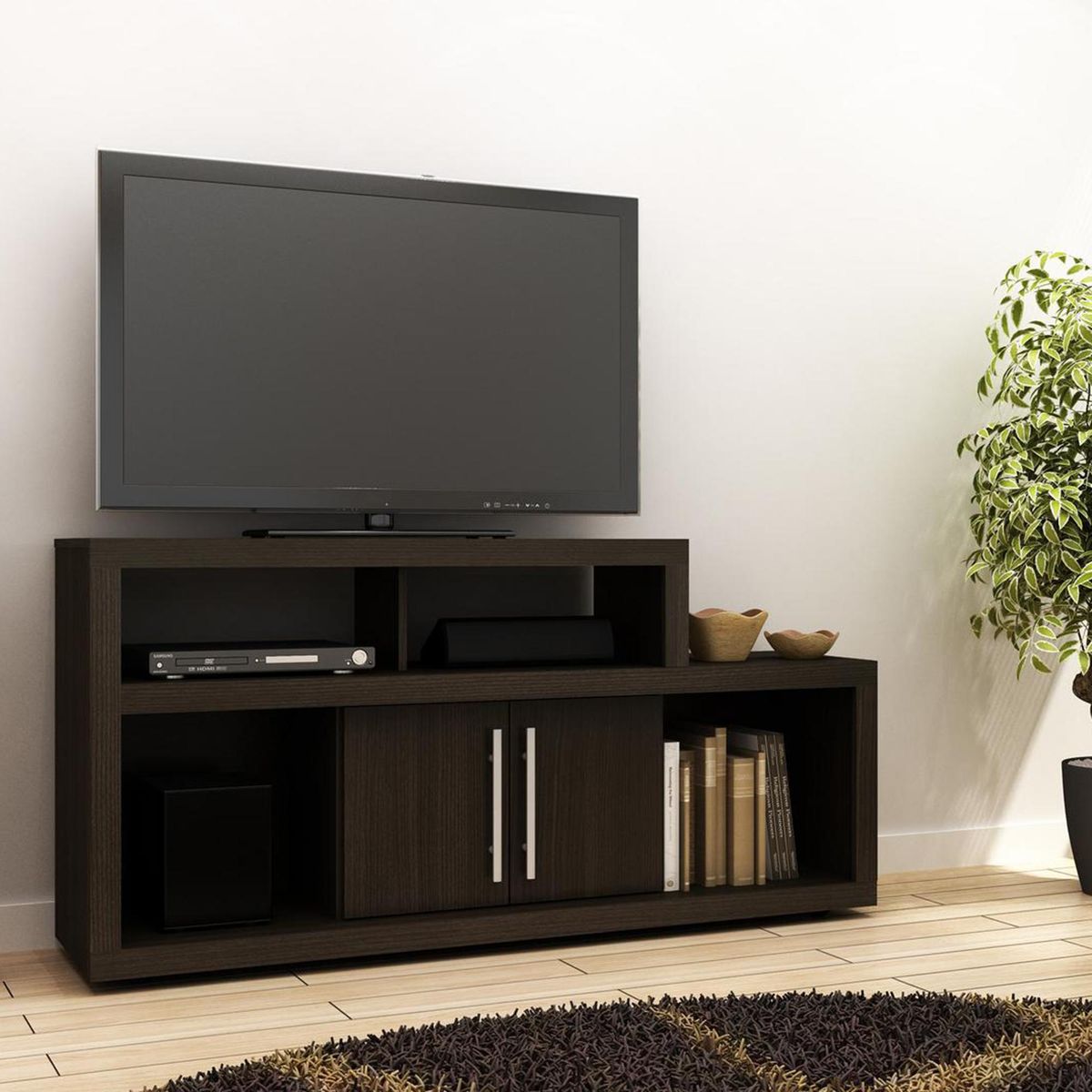 TECNOMOBILI - Rack de TV 50 " 145x37,8x71,5 Tabaco