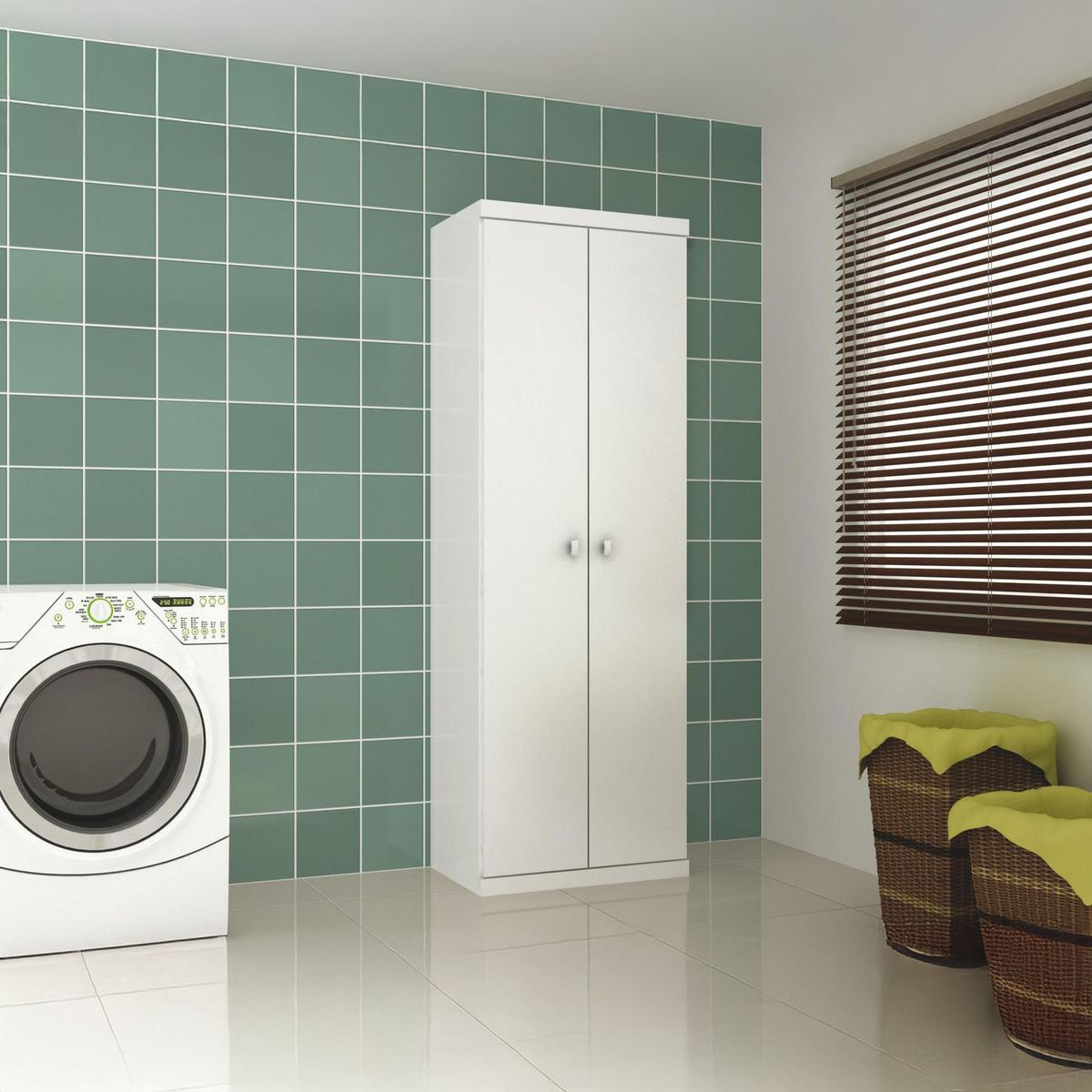 TECNOMOBILI - Estante 2 puertas 62,2x40,5x183,5 Blanco