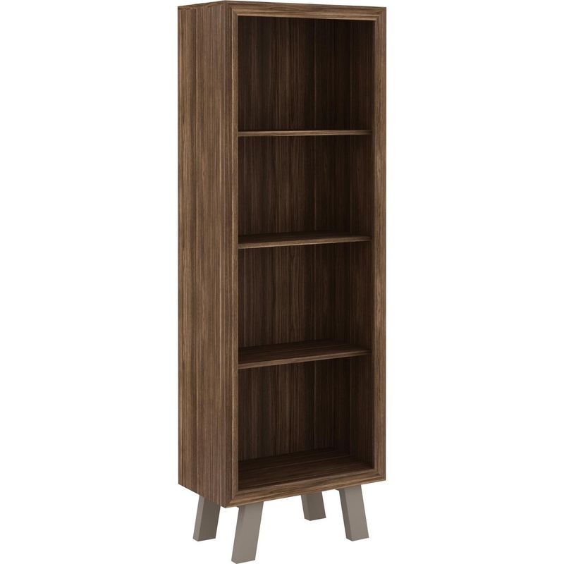TECNOMOBILI - Estante Melamina 4 Nivel(es) 31.5x173.5x31.5 cm Nogal