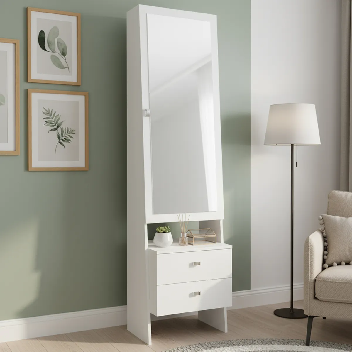 TECNOMOBILI - Tocador 2 Cajón(es) 0 48x175x36 cm Blanco