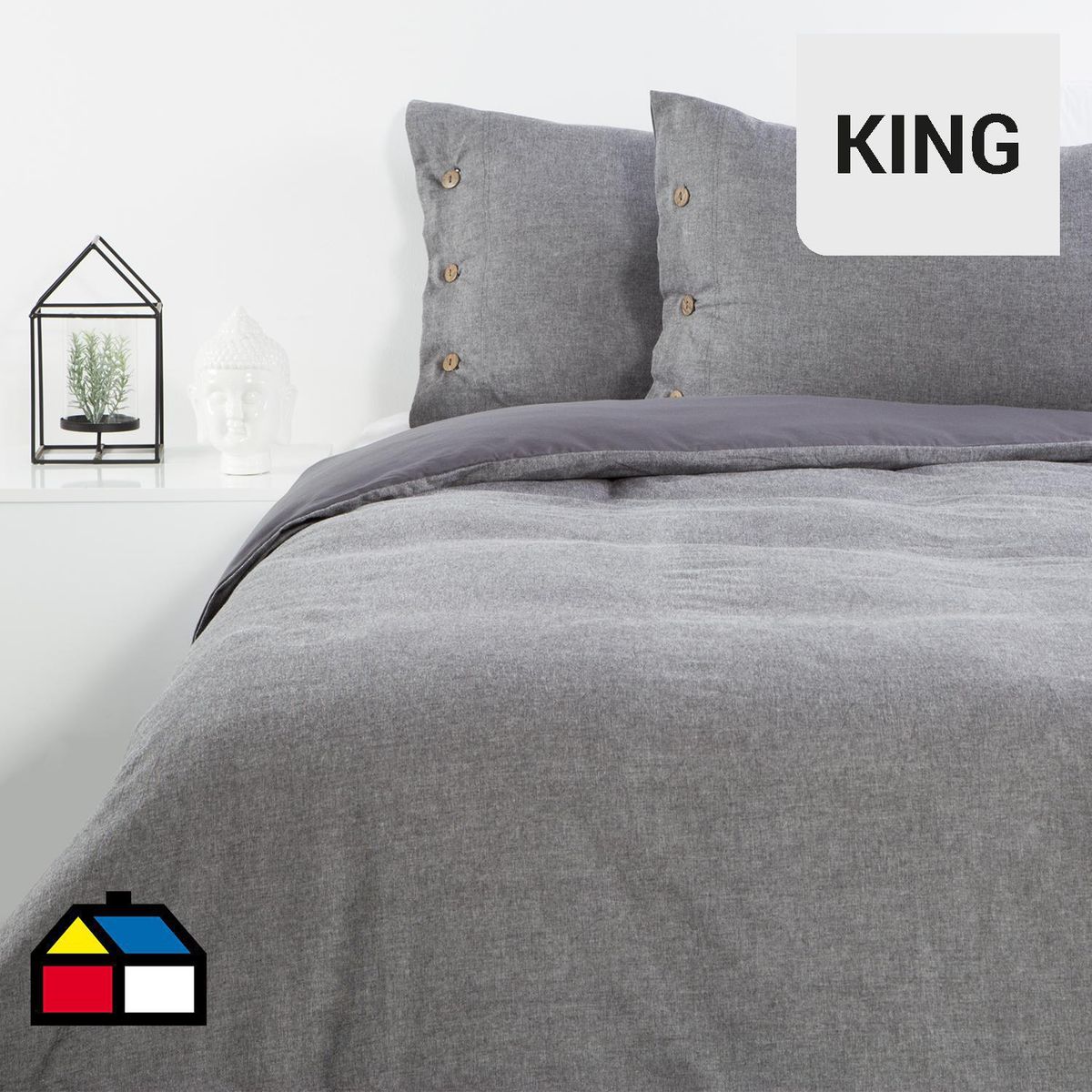 CANNON - Funda de Plumón 2 plazas Dark Gris