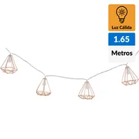 Guirnalda batería decorativa cobre 10 luces