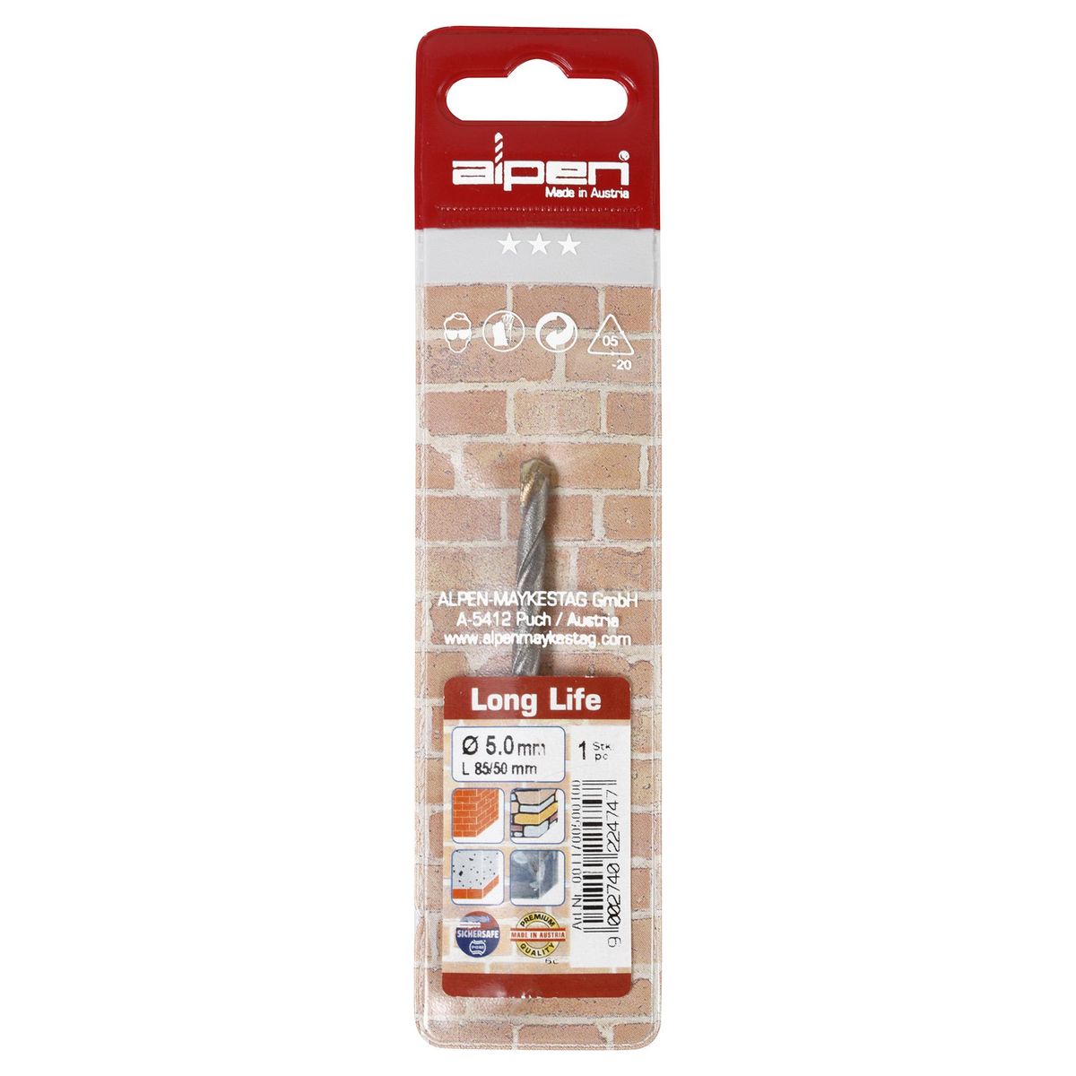 ALPEN - Broca para concreto centradora 5x85 mm