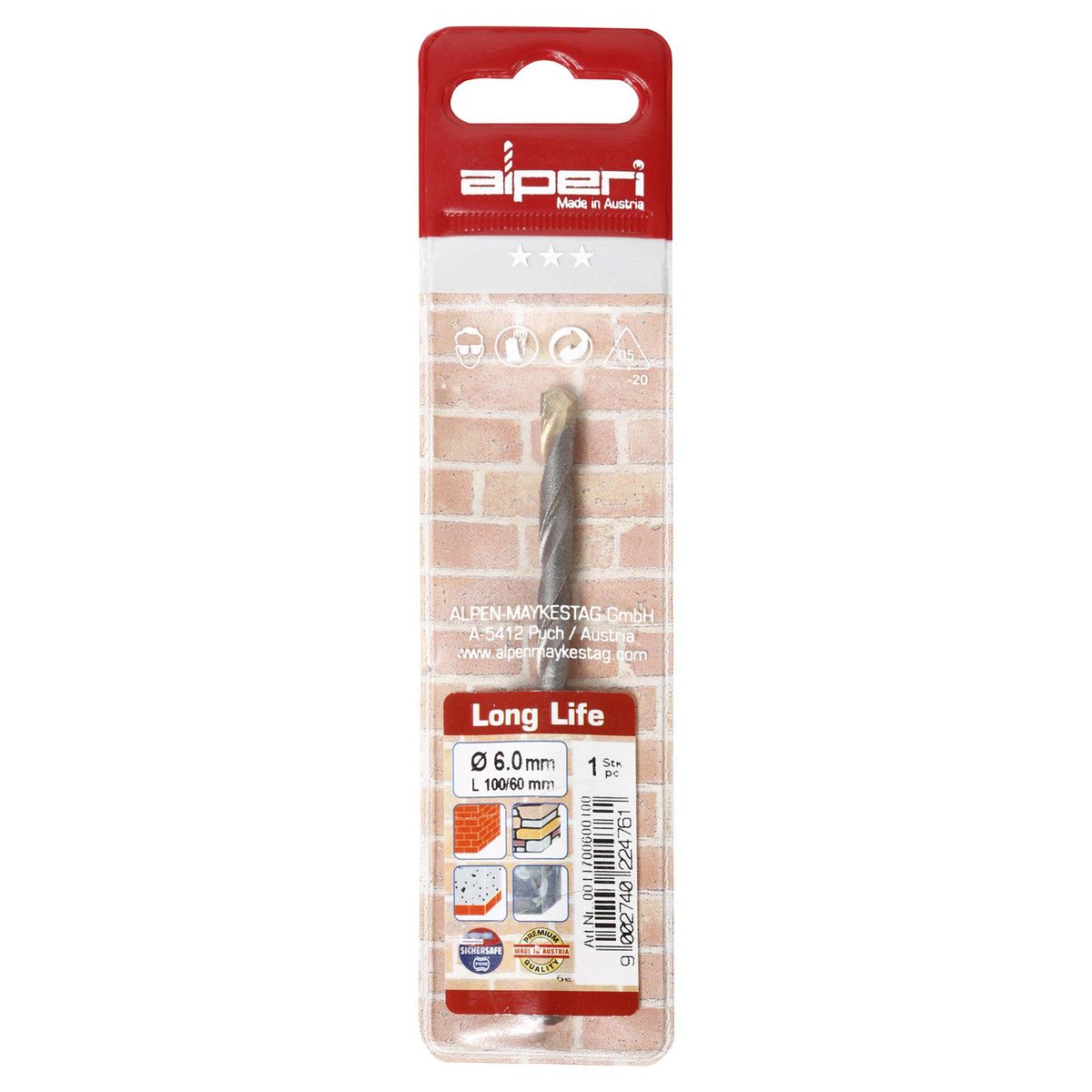 ALPEN - Broca para concreto centradora 6x100 mm