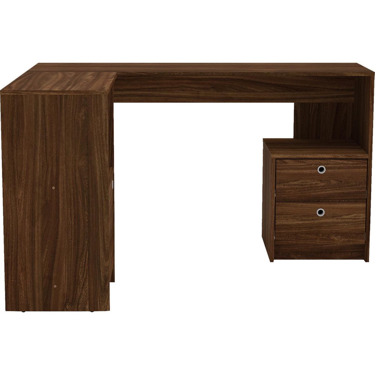 VEKKAHOME - Escritorio Napoli 112,5x75x135 cm Café