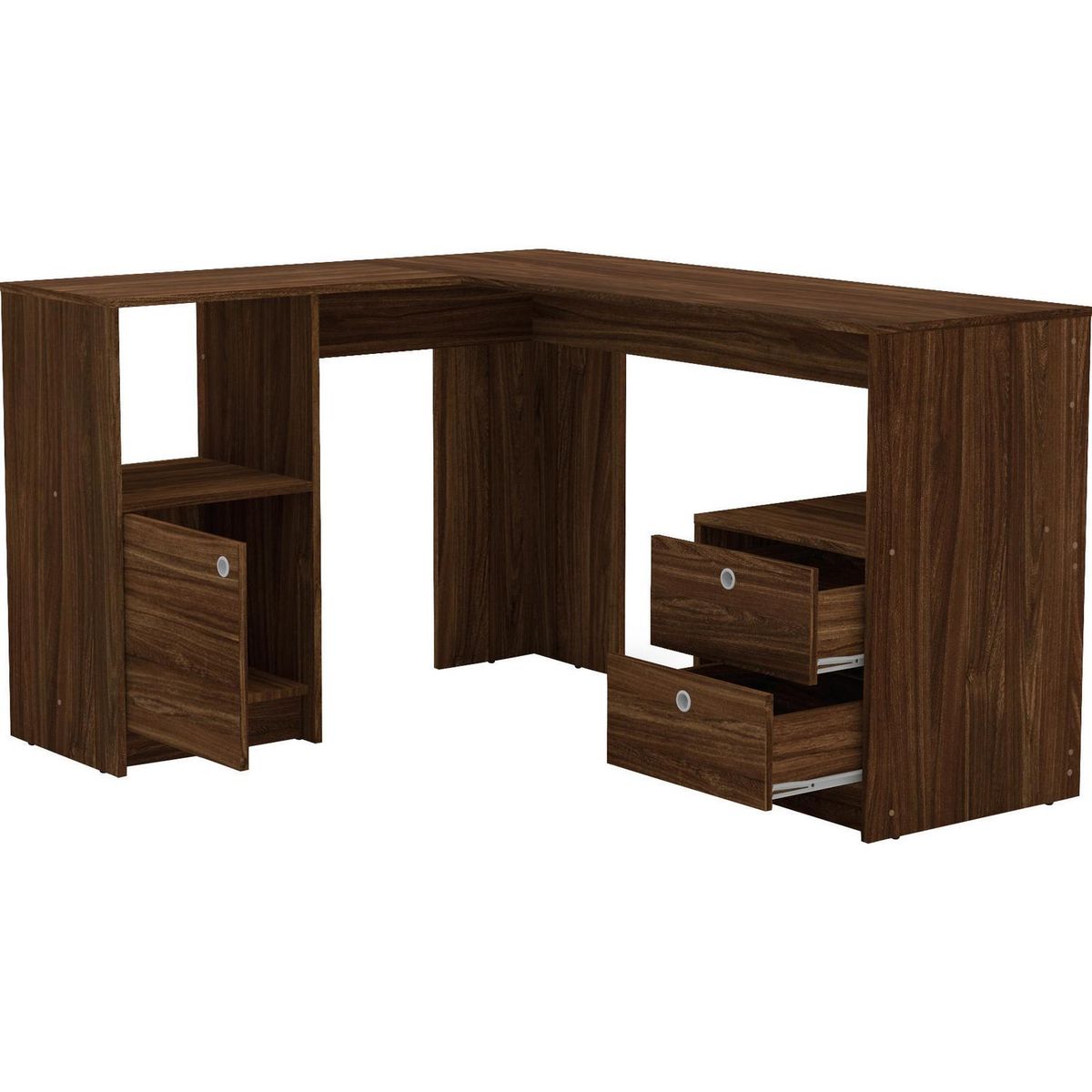 VEKKAHOME - Escritorio Napoli 112,5x75x135 cm Café