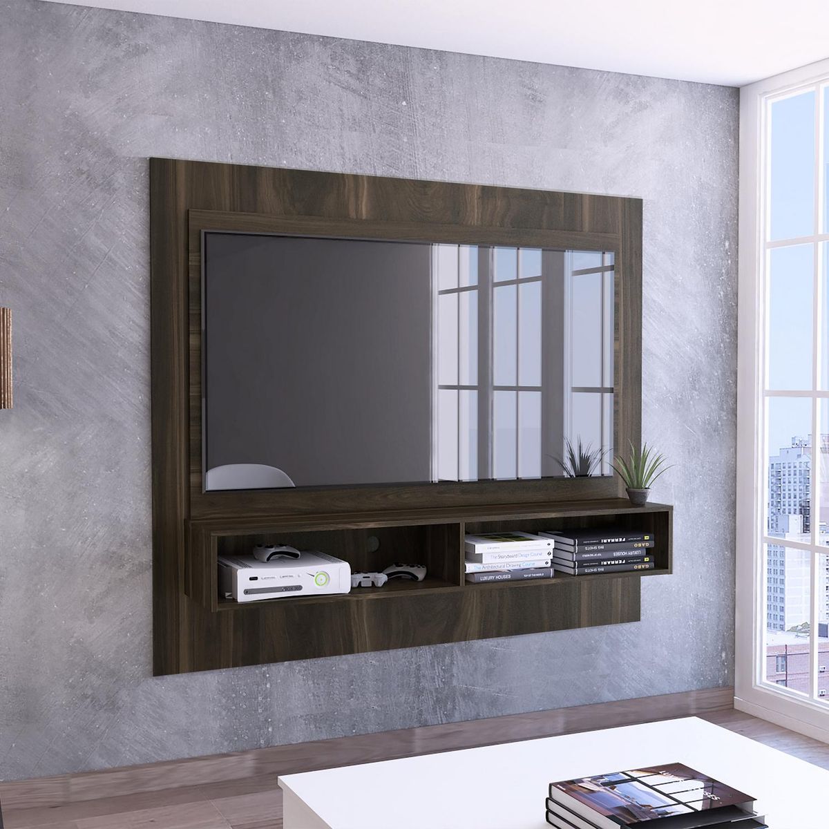TUHOME - Panel de TV 60 " 155x30x130 Habano