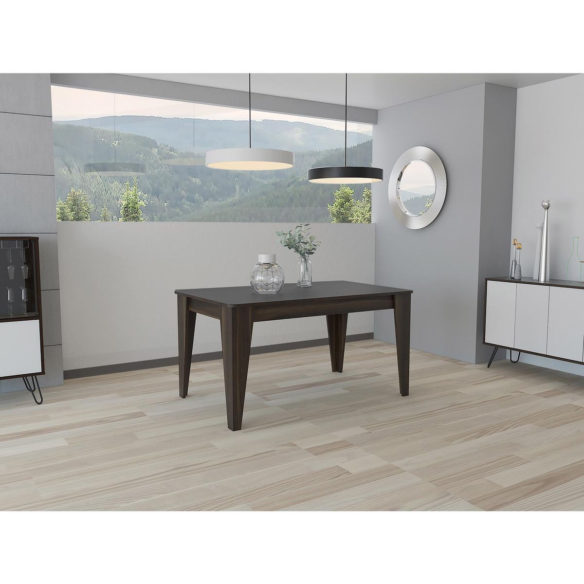 TUHOME - Mesa de comedor rectangular 120x88 cm