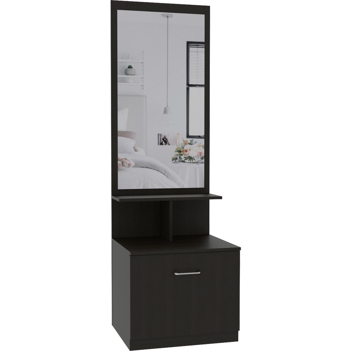 TUHOME - Velador 1 Cajón 54x170,7x47,5 cm Wengue