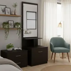 TUHOME - Velador 1 Cajón 54x170,7x47,5 cm Wengue