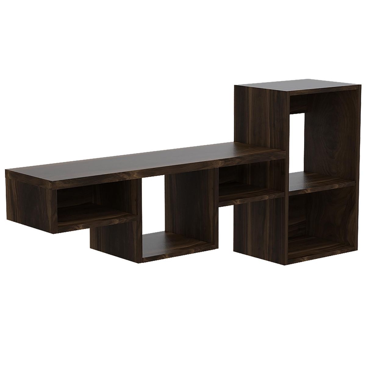 TUHOME - Repisa Wall Melamina 4 Nivel(es) 120x55.9x25.2 cm Café