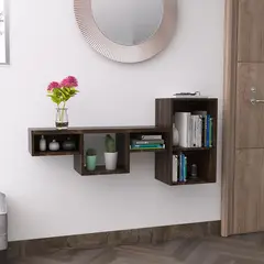 TUHOME - Repisa Wall Melamina 4 Nivel(es) 120x55.9x25.2 cm Café