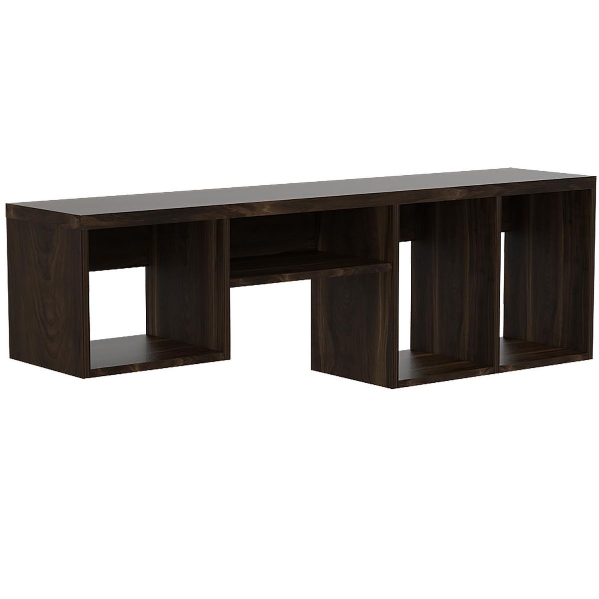 TUHOME - Repisa Wall Melamina 4 Nivel(es) 120.1x37.2x25.2 cm Café