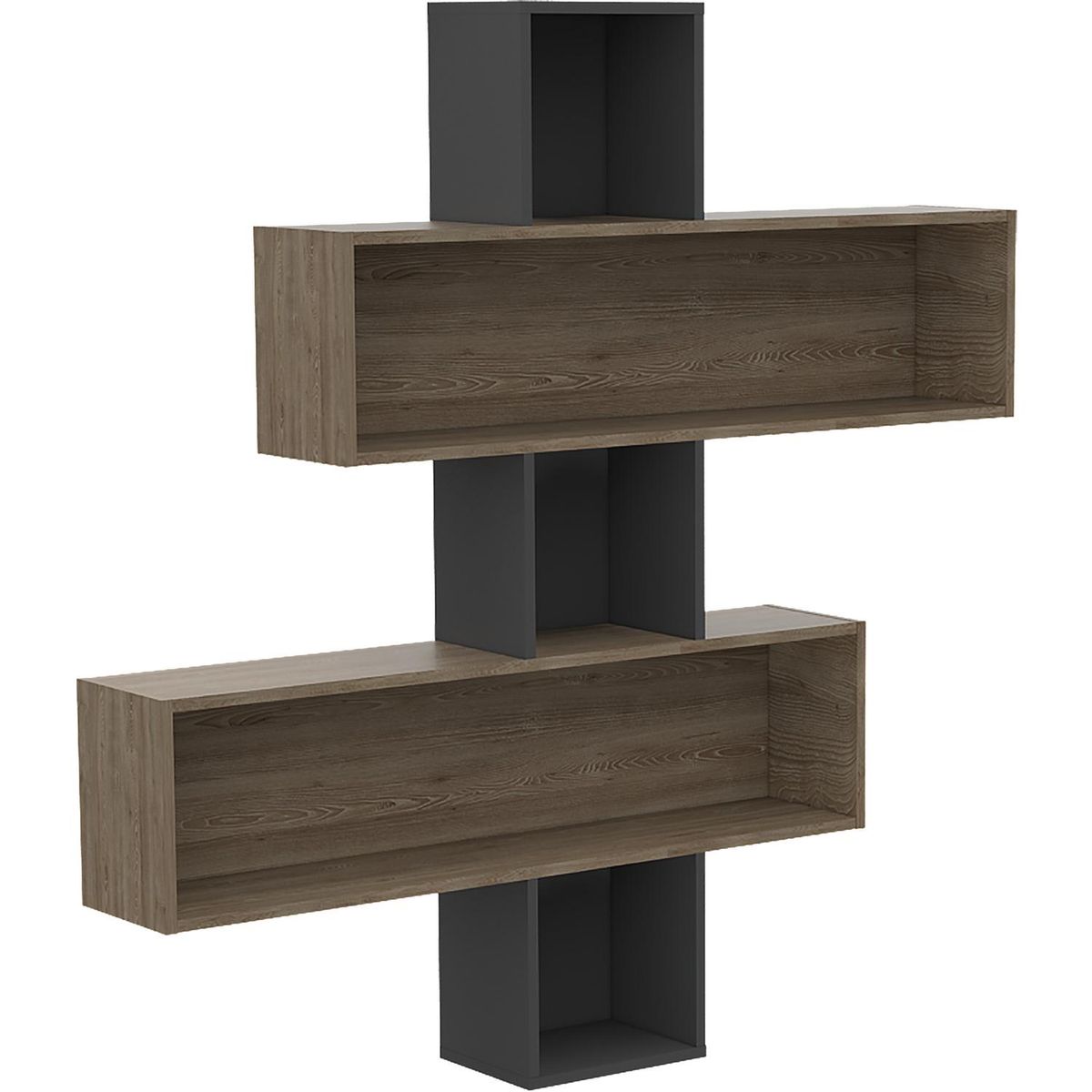 TUHOME - Repisa Wall Melamina 2 Nivel(es) 127.1x132.2x20.1 cm Café