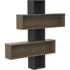 TUHOME - Repisa Wall Melamina 2 Nivel(es) 127.1x132.2x20.1 cm Café