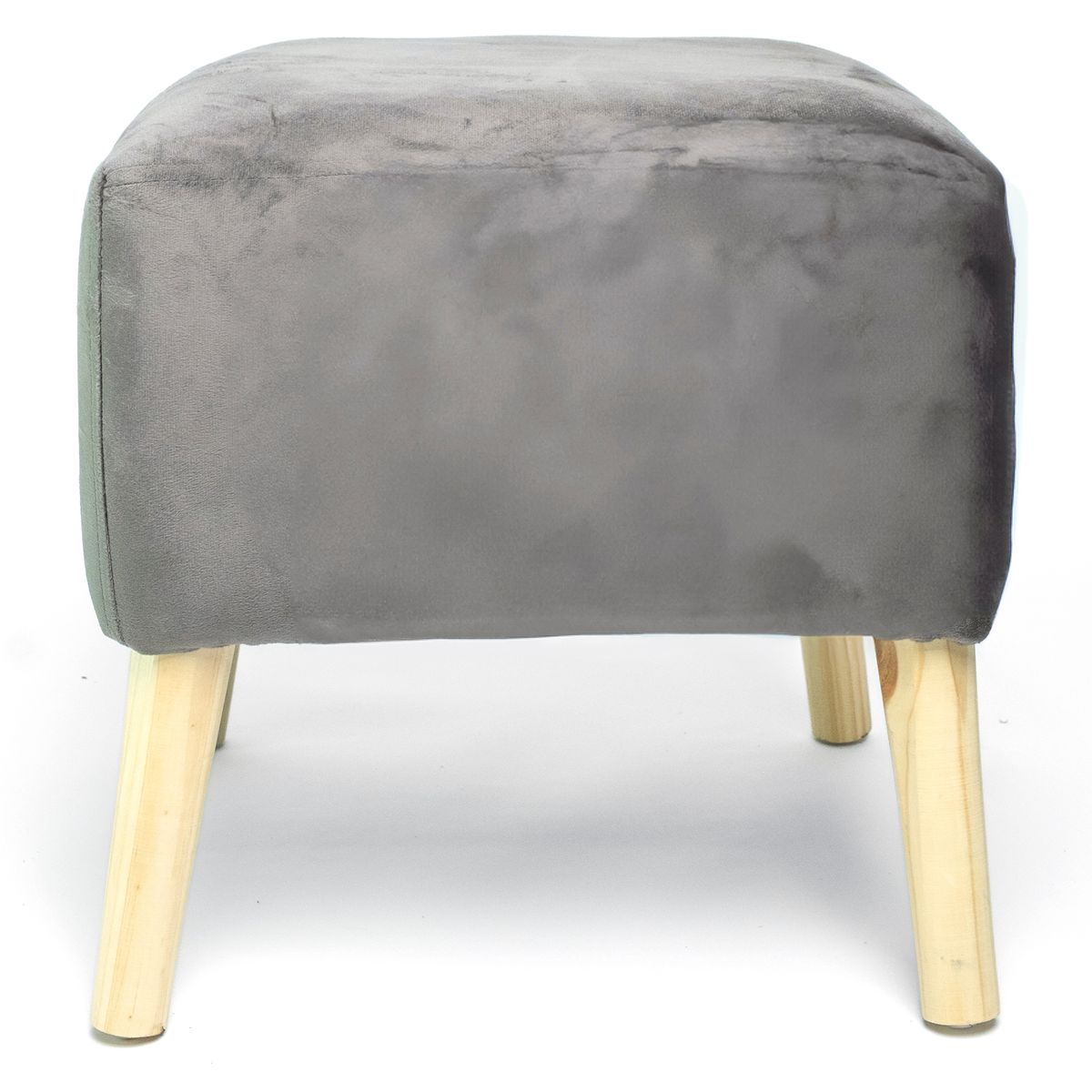 ATMOSPHERA HOME - Pouf cuadrado gris oscuro 44x43x43 cm