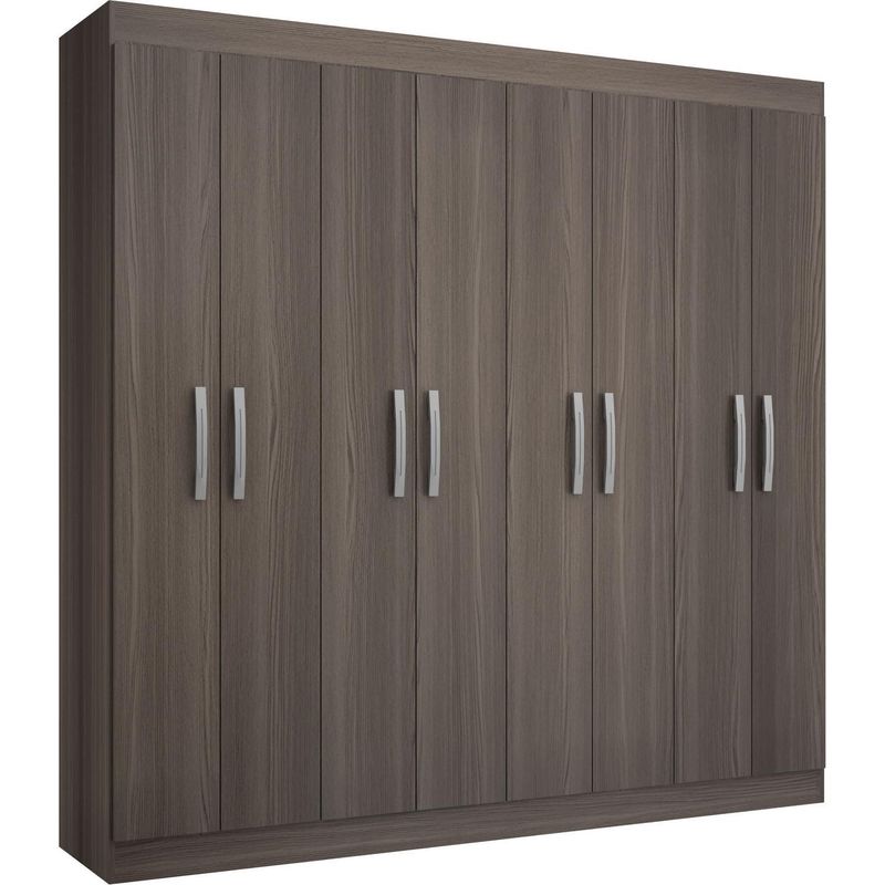 EXIT - Clóset 8 Puerta(s) 3 Repisa(s) 176xx40 cm Roble