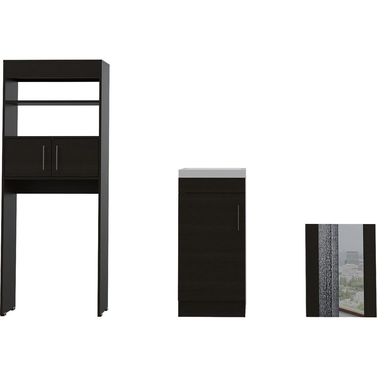 TUHOME - Lavamanos/Optimizador/Espejo Wengue