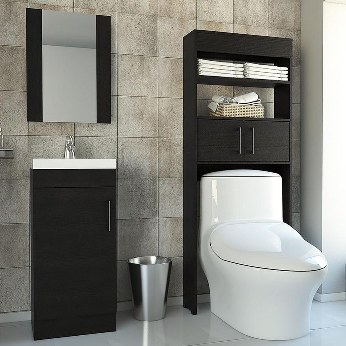 TUHOME - Lavamanos/Optimizador/Espejo Wengue