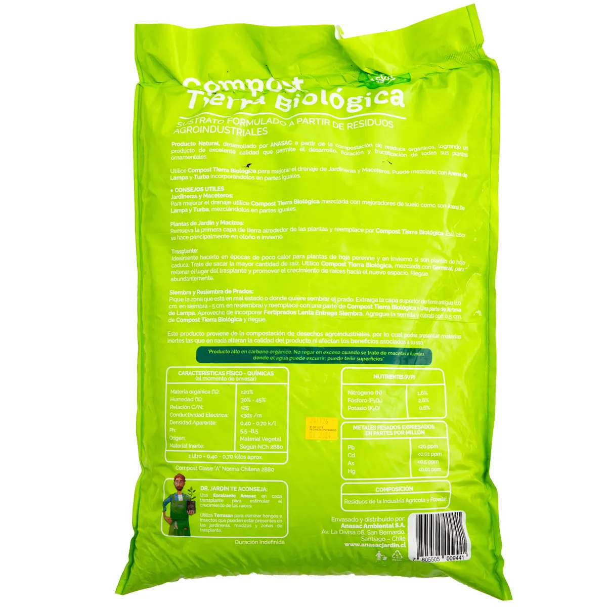 ANASAC - Tierra Biológica Compost 6 litros