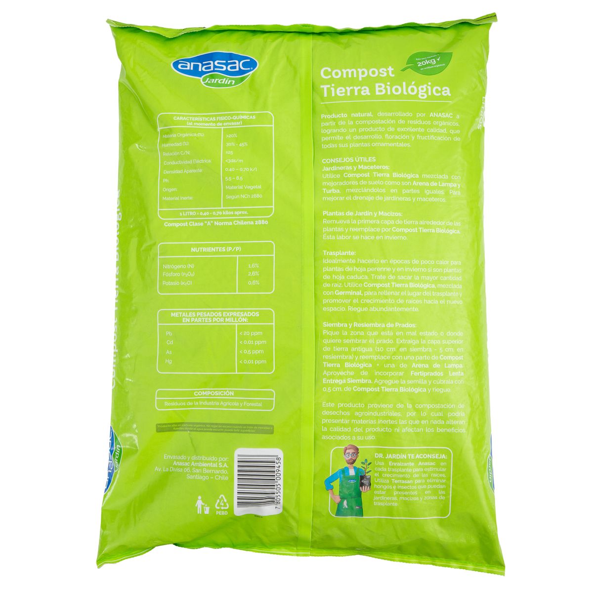 Tierra biologica compost 15lt, marca ANASAC - Foto 2