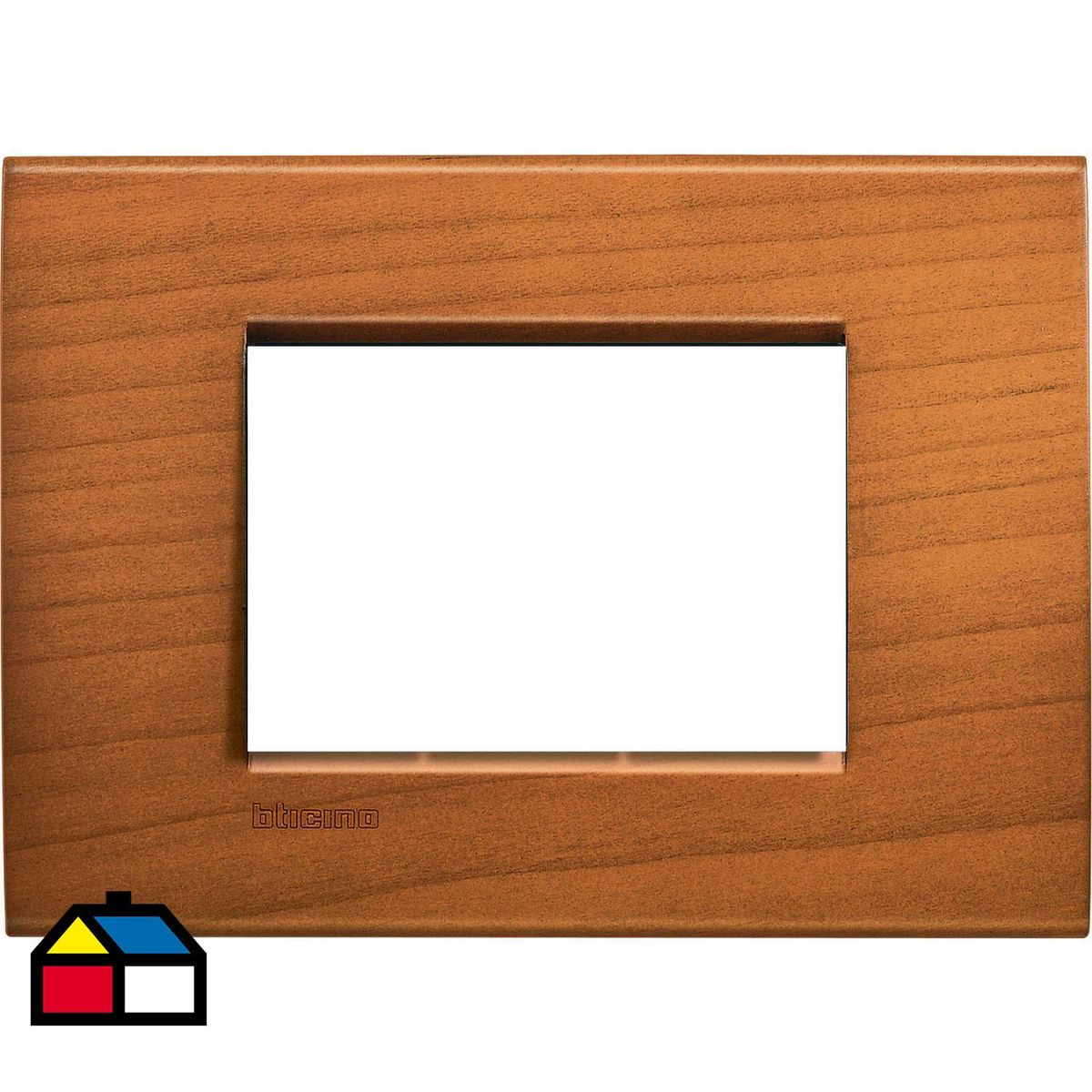 BTICINO - Placa rectangular 3 módulos Cerezo