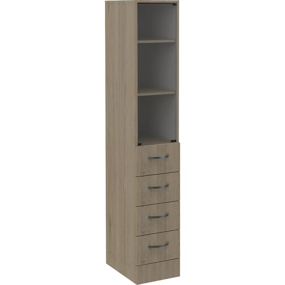 TUHOME - Mueble Organizador de Baño Melamina 3 Nivel(es) 30x173x45 cm Blanco