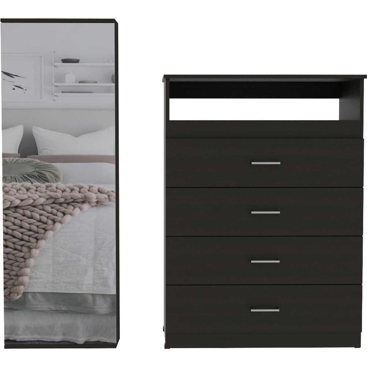 TUHOME - Cómoda + Zapatero Wengue