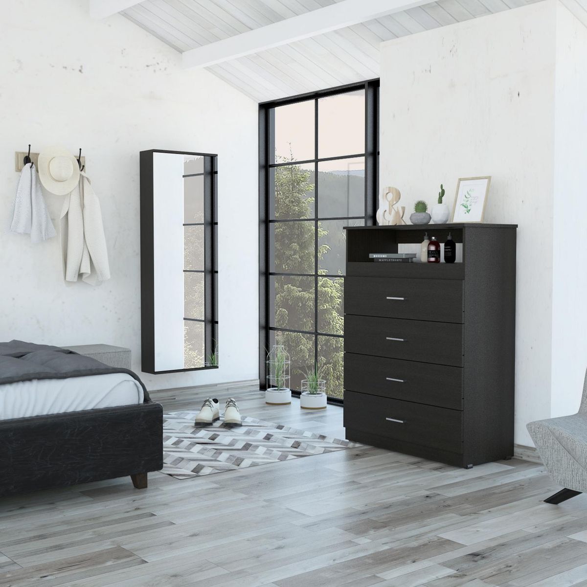 TUHOME - Cómoda + Zapatero Wengue