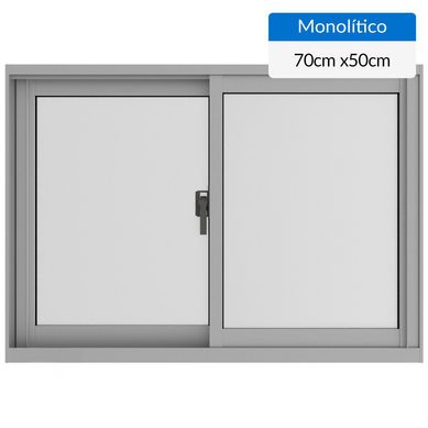 Ventana aluminio 70x50 cm monoltico mate corredera