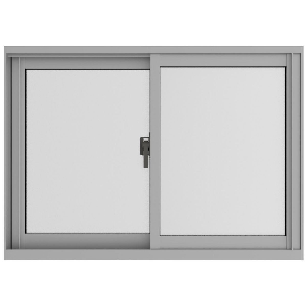 Ventana aluminio 70x50 cm monolítico mate corredera, marca WINTEC - Foto 2