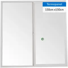 WINTEC - Ventanal termopanel PVC 150x150 cm blanco corredera