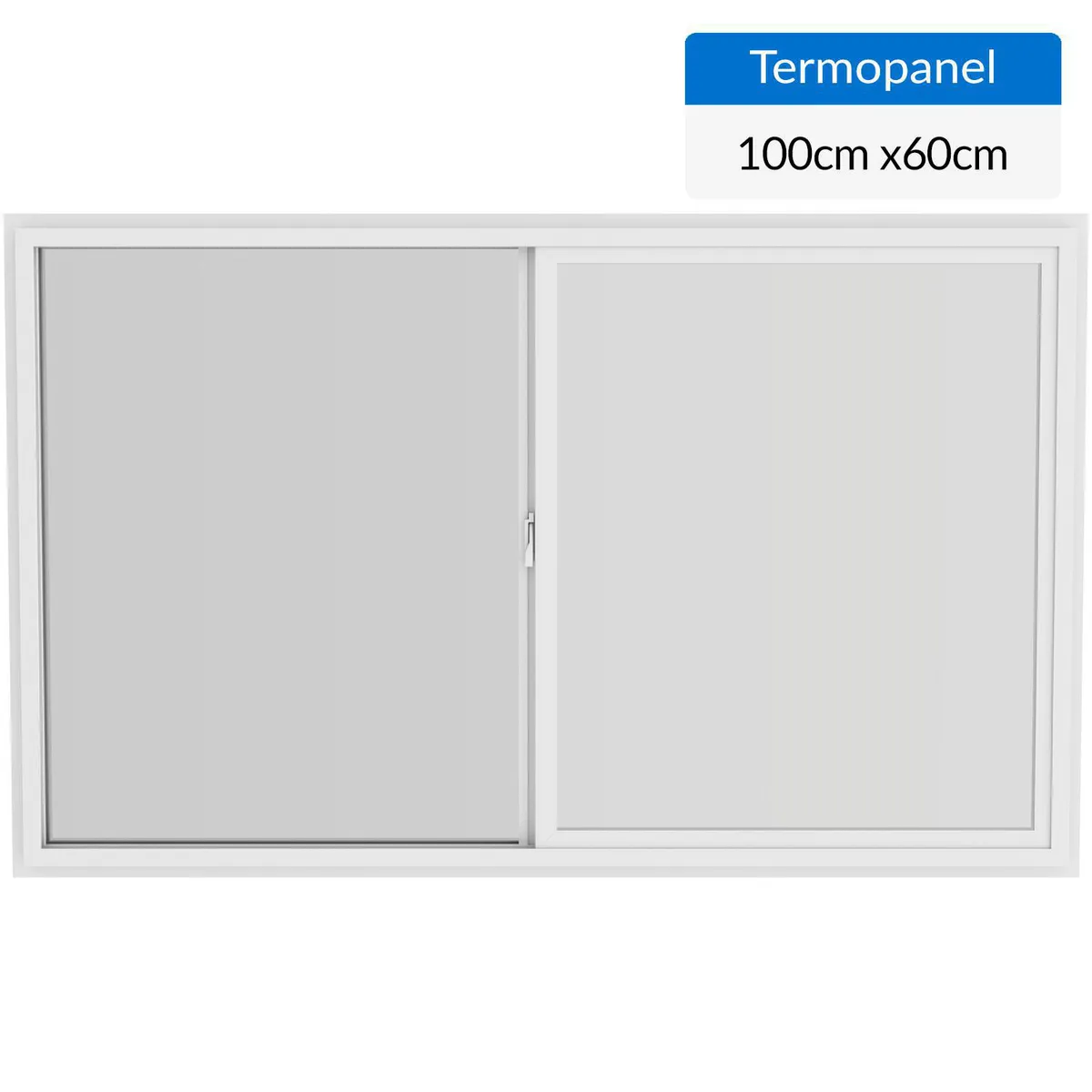 WINTEC - Ventana termopanel Low-E PVC 100x60 cm blanco corredera
