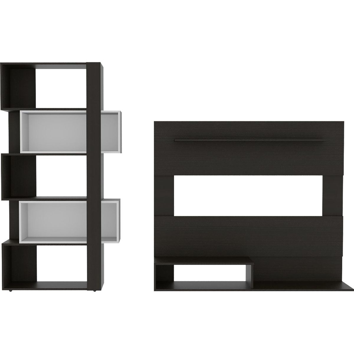 TUHOME - Panel de TV 40" + Estante 120x140x32 cm